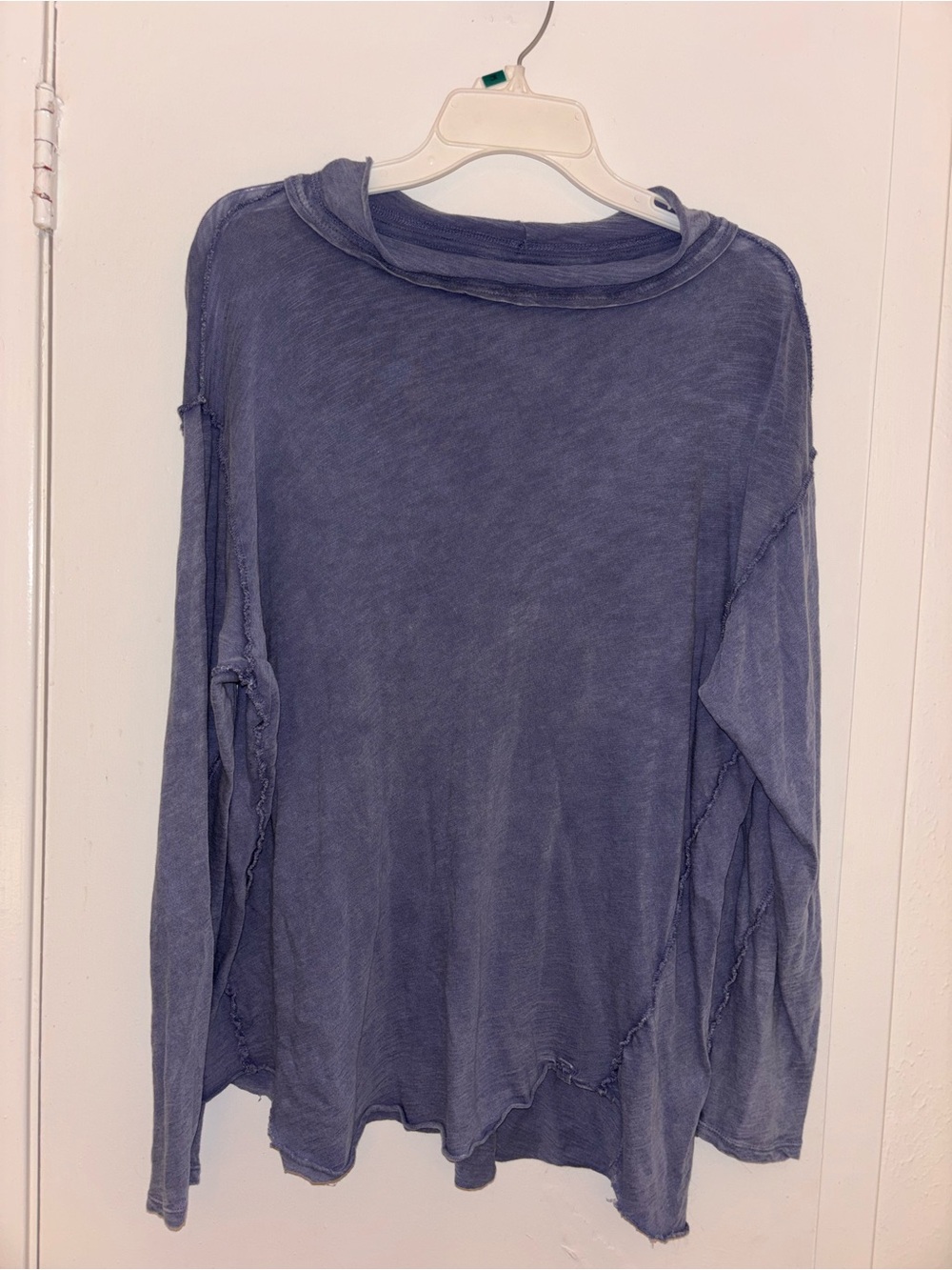 We The Free Washed Indigo Blue Regan Long-Sleeve Tee